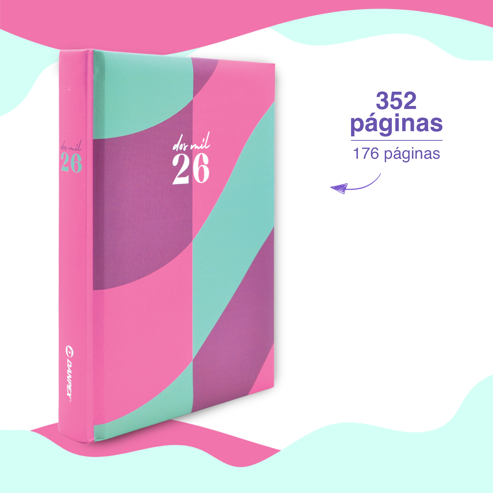 AGENDA DIARIA PASTEL – DISEÑO CIRCULO U ONDAS