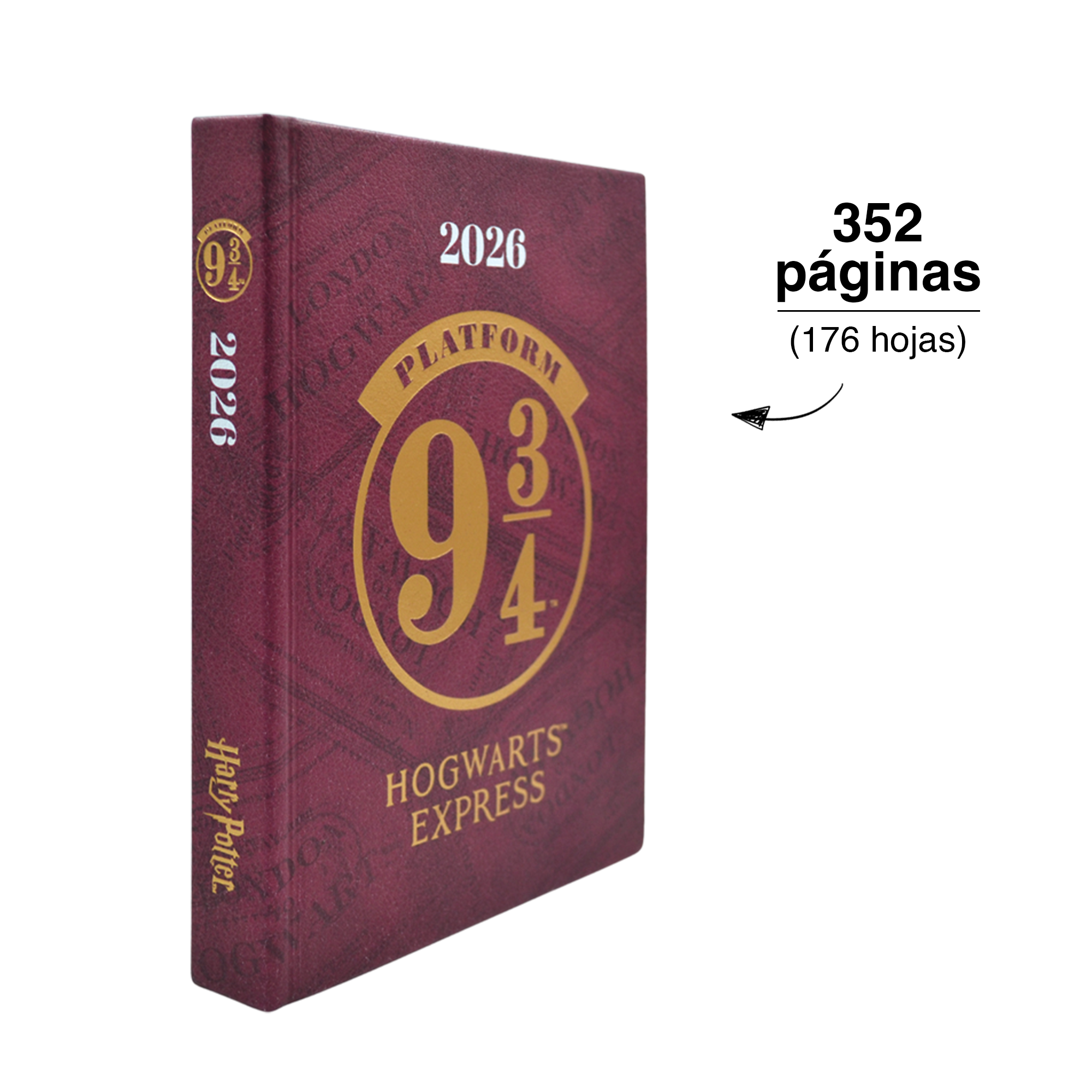 AGENDA DIARIA HARRY POTTER 2026 VINO