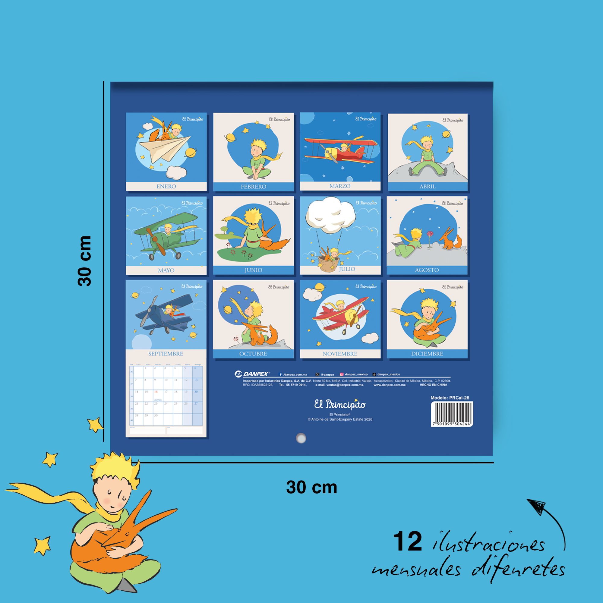 CALENDARIO DE PARED EL PRINCIPITO 2026