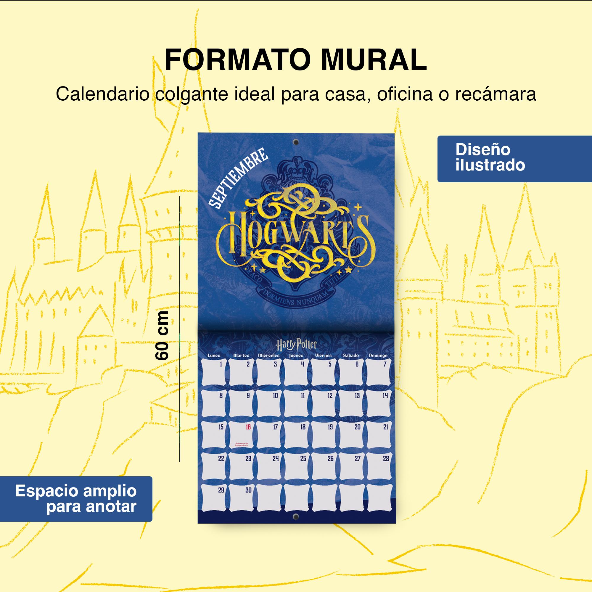 CALENDARIO DE PARED HARRY POTTER 2026