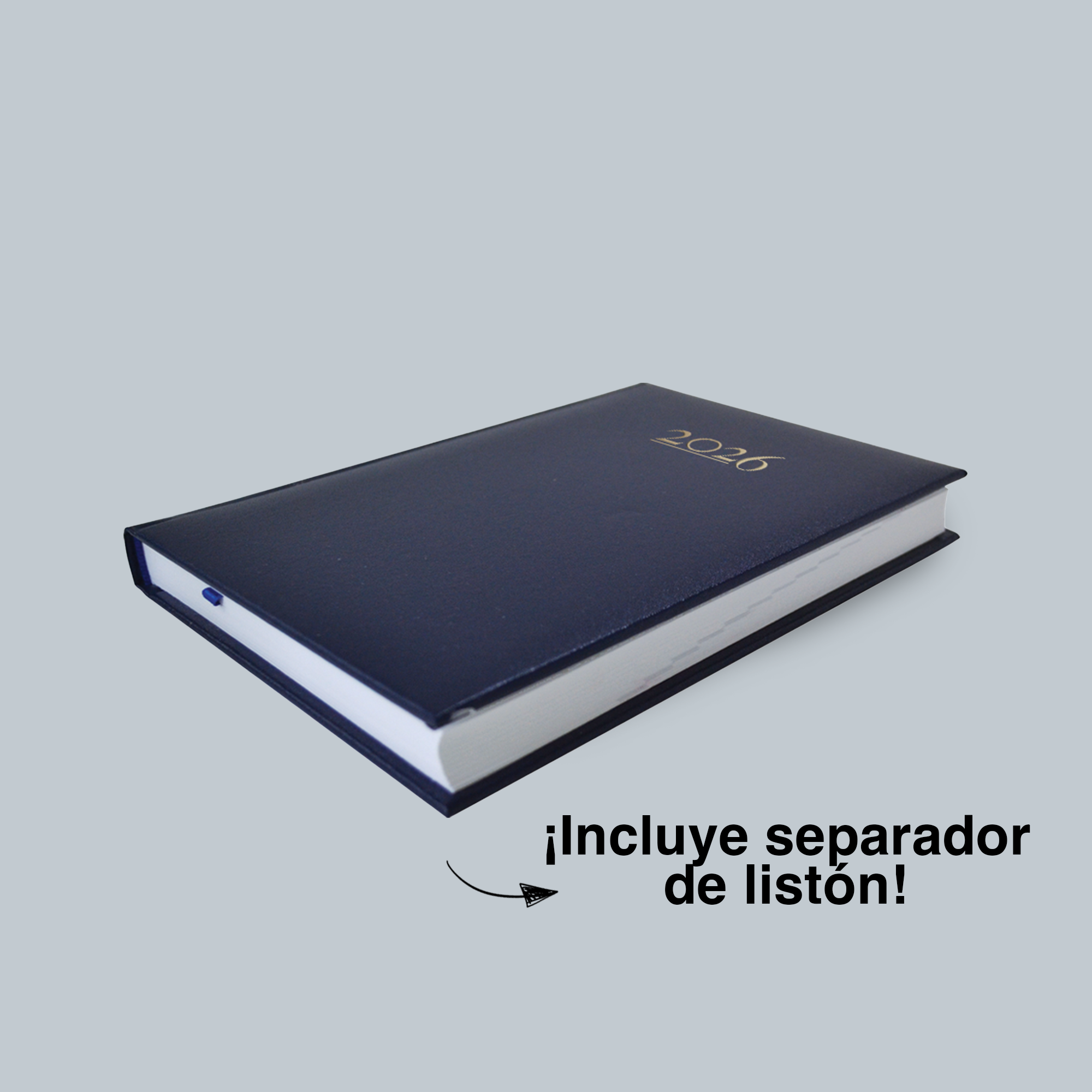 Agenda Diaria Malindi 2026 Cubierta Azul Elegante o Negra