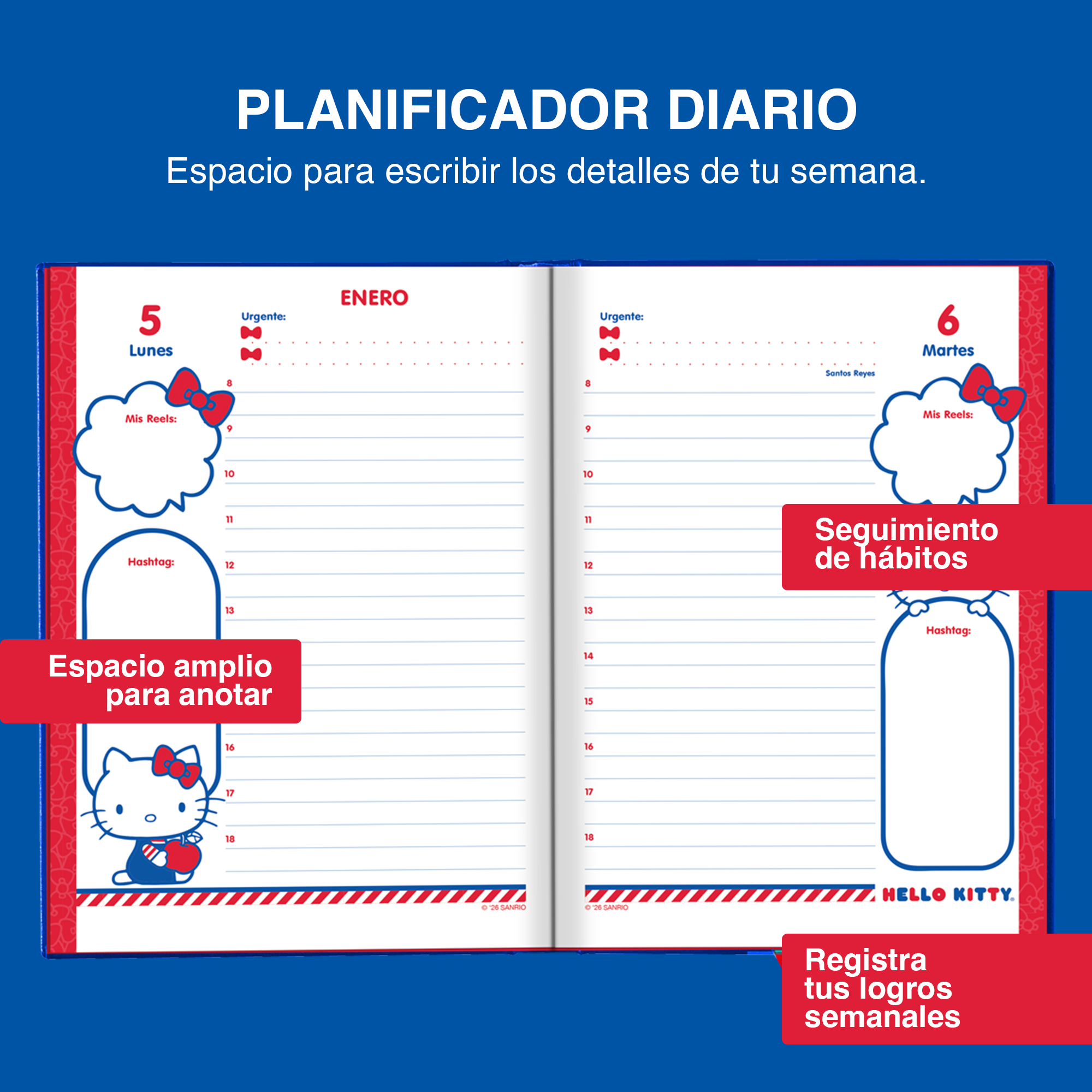 AGENDA 2026 HELLO KITTY