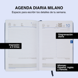 Cargar imagen en el visor de la galería, Agenda Diaria Milano 2026 | Papel Blanco de Alta Calidad. Distintos colores