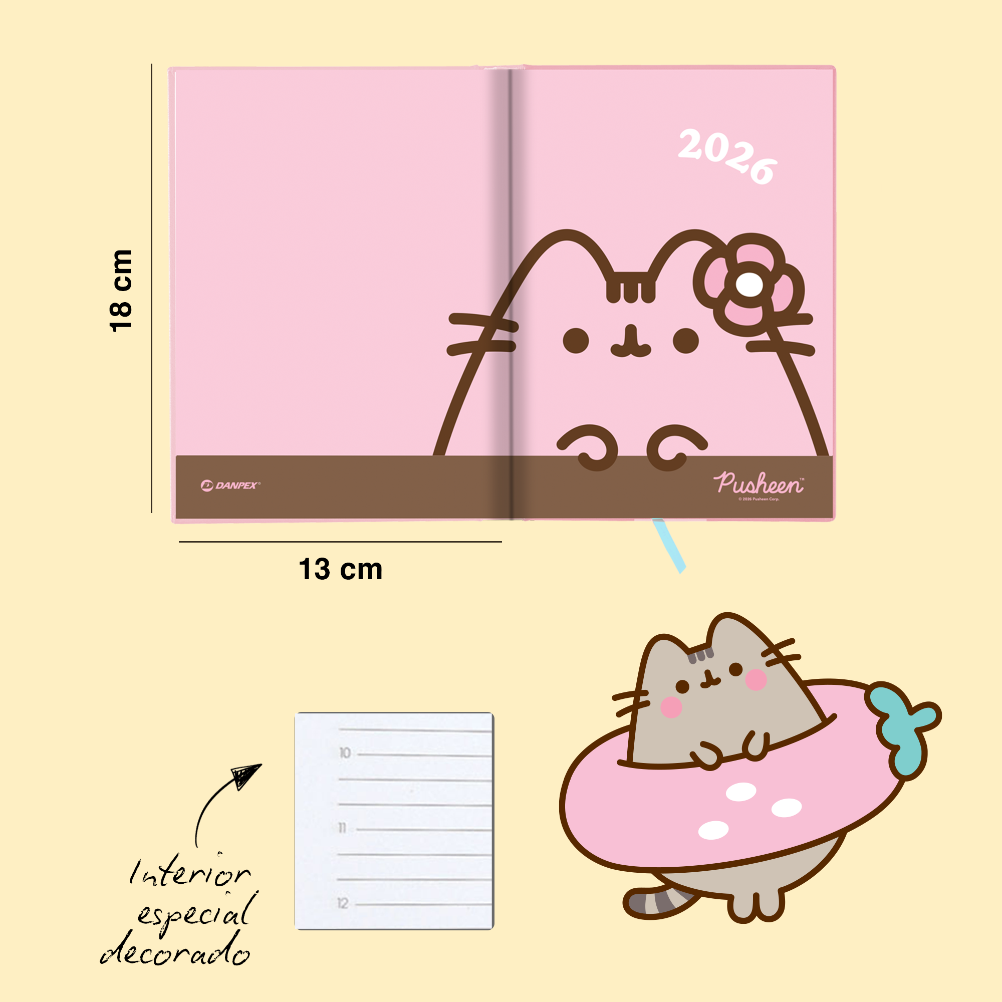 AGENDA DIARIA PUSHEEN® 2026 - CON STICKERS