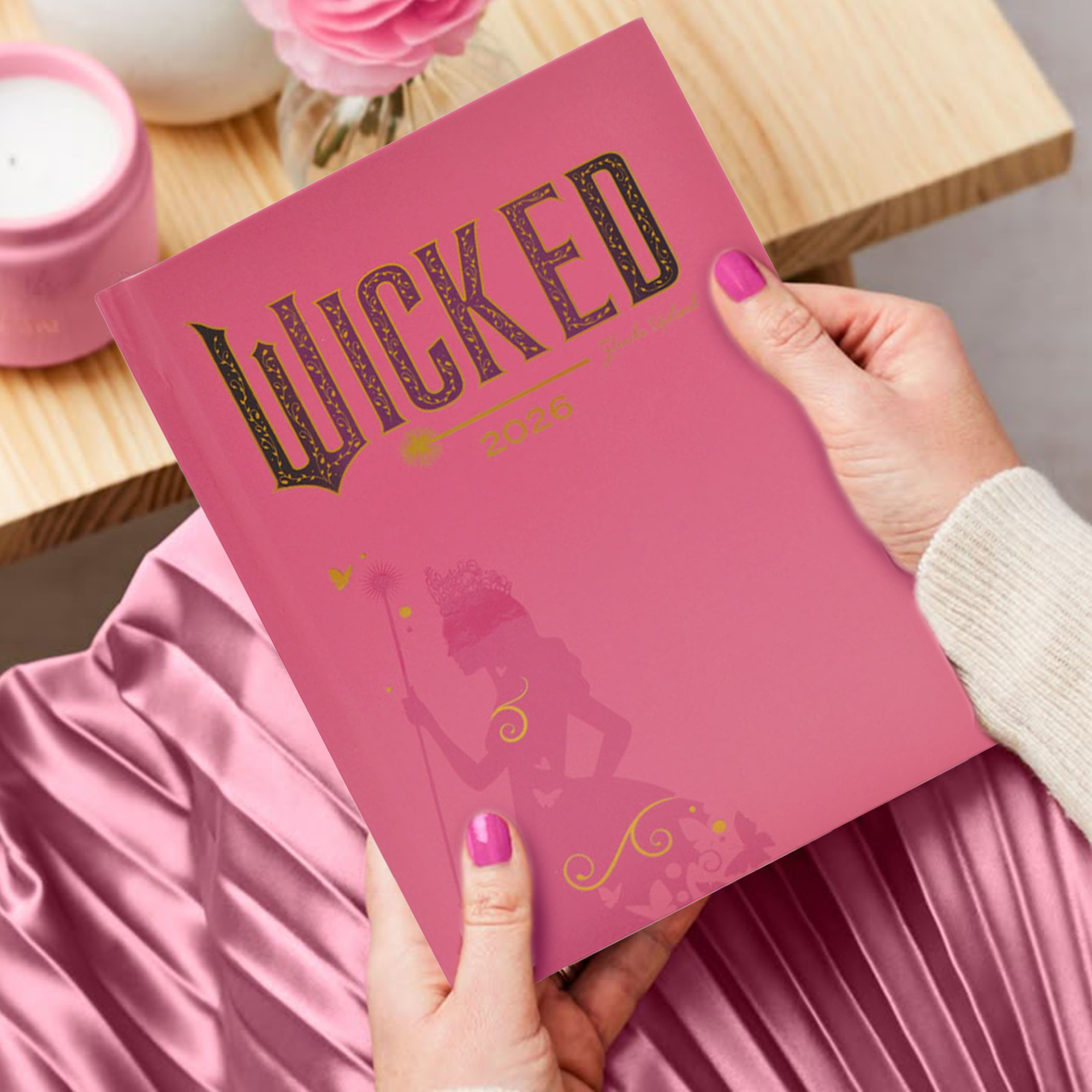 AGENDA 2026 WICKED ROSA O NEGRA - INCLUYE STICKERS