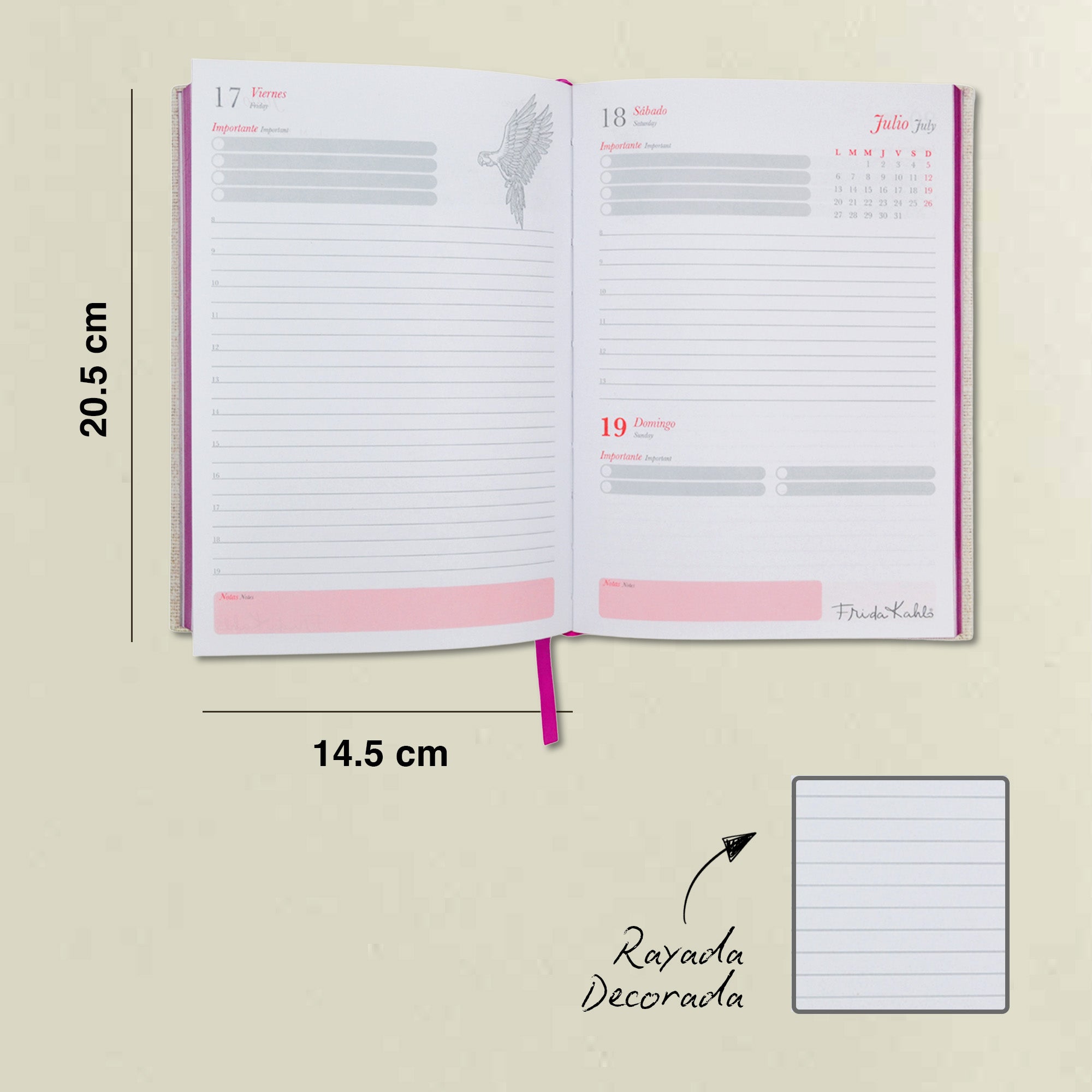 AGENDA DIARIA FRIDA KAHLO 2026 – ARTE EN TUS DIAS