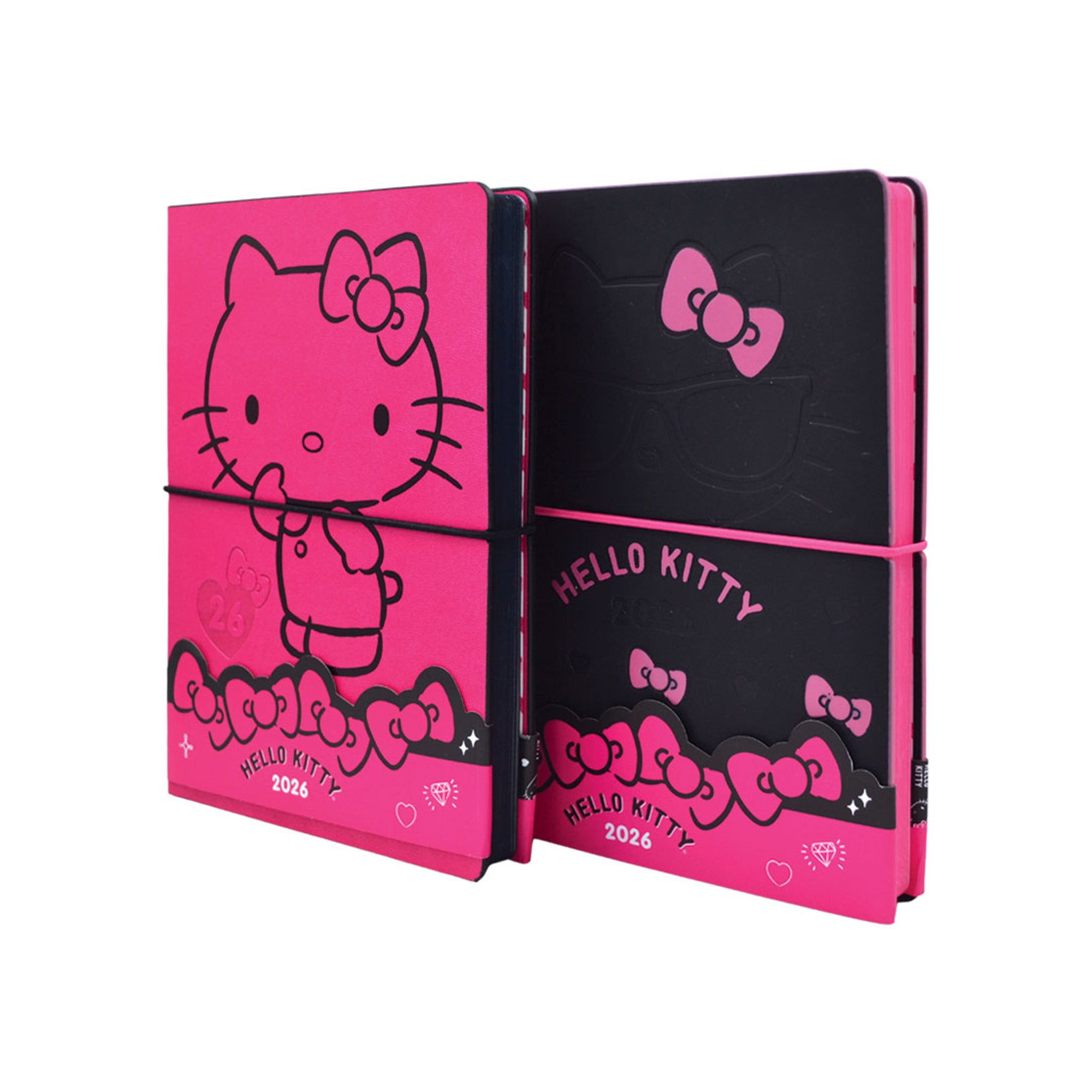 AGENDA HELLO KITTY 2026 NEGRA Y ROSA