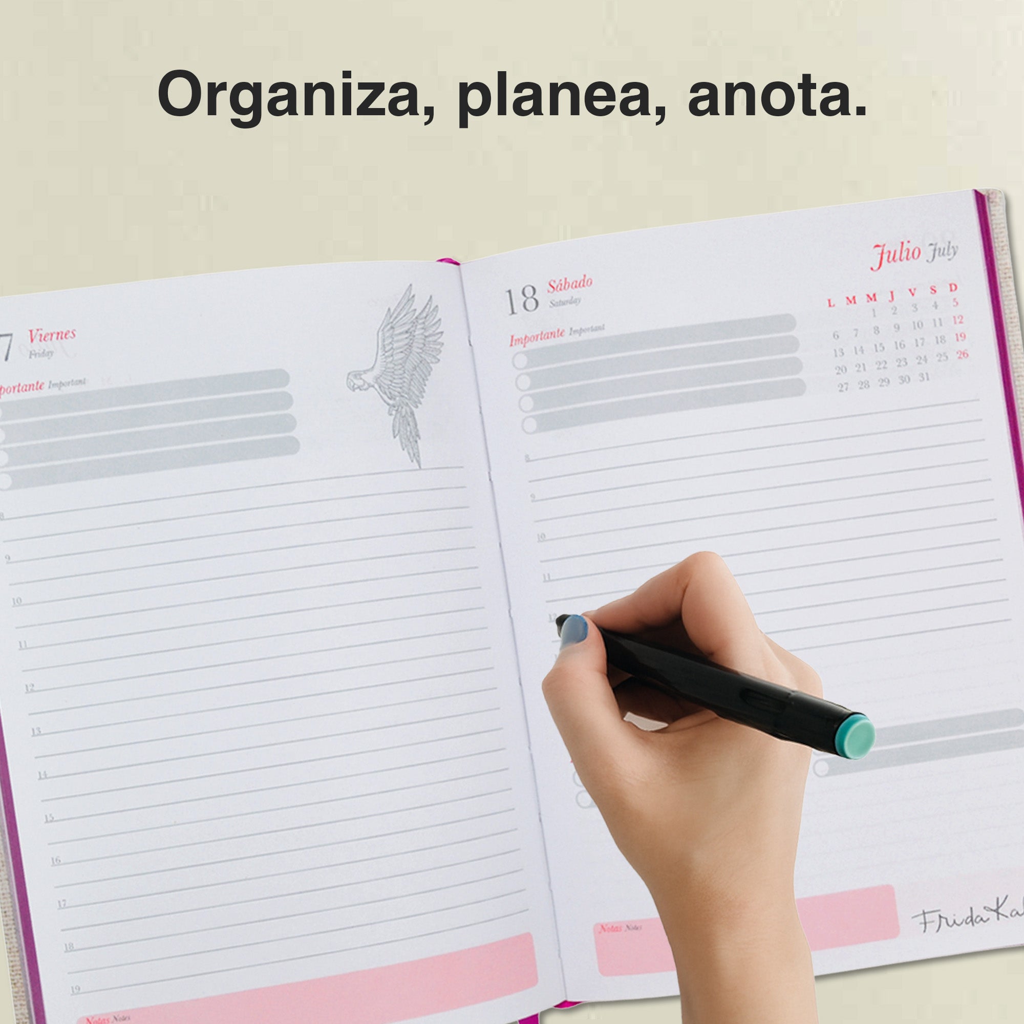 AGENDA DIARIA FRIDA KAHLO 2026 – ARTE EN TUS DIAS