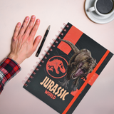Cargar imagen en el visor de la galería, LIBRETA DE NOTAS JURASSIC WORLD ROJA