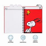 Cargar imagen en el visor de la galería, Libreta Diario Snoopy 14 x 20 cm, 80 Hojas y 4 Separadores