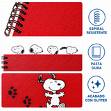 Cargar imagen en el visor de la galería, Libreta Diario Snoopy 14 x 20 cm, 80 Hojas y 4 Separadores