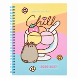 Cargar imagen en el visor de la galería, Agenda Escolar Pusheen 2026-2027 de 17 x 22 cm – Chill y Flores