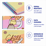 Cargar imagen en el visor de la galería, Agenda Escolar Pusheen 2026-2027 de 17 x 22 cm – Chill y Flores