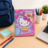 Cargar imagen en el visor de la galería, Agenda Escolar Hello Kitty 2026-2027 de 17 x 22 cm – Moño y Corazón