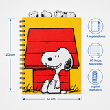 Cargar imagen en el visor de la galería, Libreta Diario Snoopy 14 x 20 cm, 80 Hojas y 4 Separadores