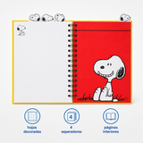 Cargar imagen en el visor de la galería, Libreta Diario Snoopy 14 x 20 cm, 80 Hojas y 4 Separadores