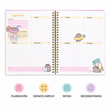 Cargar imagen en el visor de la galería, Agenda Escolar Pusheen 2026-2027 de 17 x 22 cm – Chill y Flores