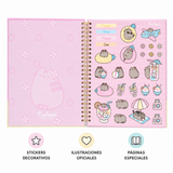 Cargar imagen en el visor de la galería, Agenda Escolar Pusheen 2026-2027 de 17 x 22 cm – Chill y Flores