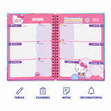 Cargar imagen en el visor de la galería, Agenda Escolar Hello Kitty 2026-2027 de 17 x 22 cm – Moño y Corazón