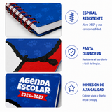 Cargar imagen en el visor de la galería, Agenda Escolar Snoopy 2026-2027 de 14.5 x 20.5 cm – Rojo y Azul