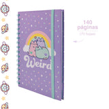 Cargar imagen en el visor de la galería, Libreta de Notas Pusheen 14 x 20 cm – 140 Páginas