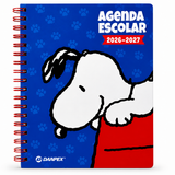 Cargar imagen en el visor de la galería, Agenda Escolar Snoopy 2026-2027 de 14.5 x 20.5 cm – Rojo y Azul