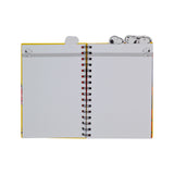 Cargar imagen en el visor de la galería, Libreta Diario Snoopy Amarilla con 4 Separadores y 80 Hojas Decoradas, 14 x 20 cm