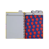 Cargar imagen en el visor de la galería, Libreta Diario Snoopy Amarilla con 4 Separadores y 80 Hojas Decoradas, 14 x 20 cm