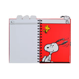 Cargar imagen en el visor de la galería, Libreta Diario Snoopy Roja con 4 Separadores y 80 Hojas Decoradas, 14 x 20 cm