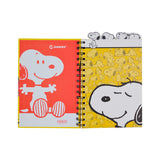 Cargar imagen en el visor de la galería, Libreta Diario Snoopy Amarilla con 4 Separadores y 80 Hojas Decoradas, 14 x 20 cm