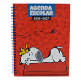 Cargar imagen en el visor de la galería, Agenda Escolar Snoopy 2026-2027 de 14.5 x 20.5 cm – Rojo y Azul