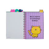 Cargar imagen en el visor de la galería, Libreta Diario Vania Bachur con 4 Separadores y 80 Hojas Decoradas, 14 x 20 cm – Diseño Motivacional
